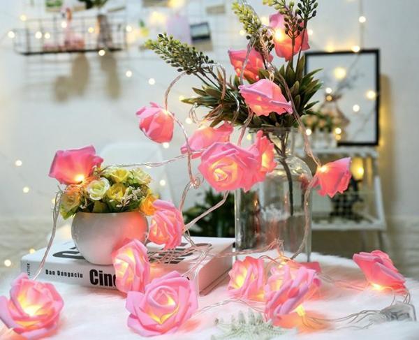 Cheap IP65 LED Fairy String Lights Garland Artificial Flower String Lights for sale