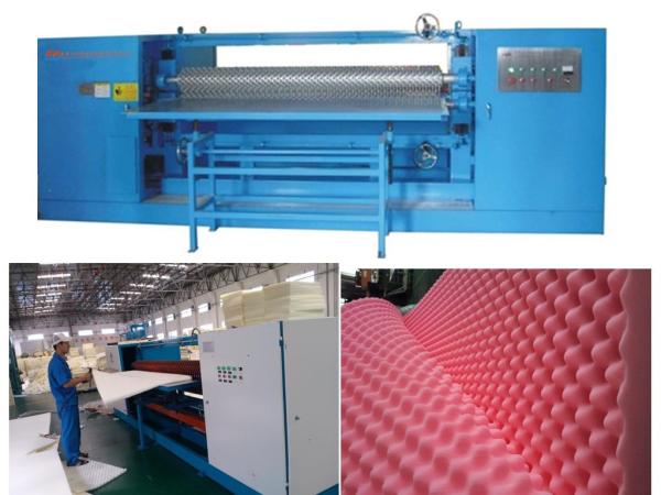 Cheap Horizontal Round Sponge Embossing Machine / Abnormity Cutting Machine For Cushion for sale