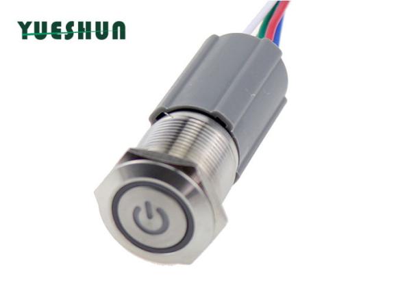 Cheap Pigtail Connetor Led 19MM IP65 SS Push Button Switch for sale