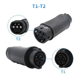 China 16A 32A Electric Vehicle Charging Adapter J1772 To IEC62196 EV Type 1 To Type 2 Adaptor on sale