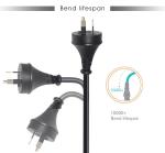 Strip Lcd Monitor Wire Extension Socket Replacement with Open End and AU Plug