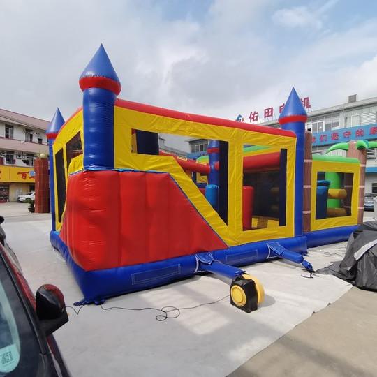 Cheap Customized Small Inflatable Combo Bouncer Slide Fire Resistant for sale