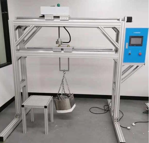 Cheap IEC 60601-1 Clause 9.8.3.3 Loading Test Machine 1500N Max 150mm Drop Height for sale