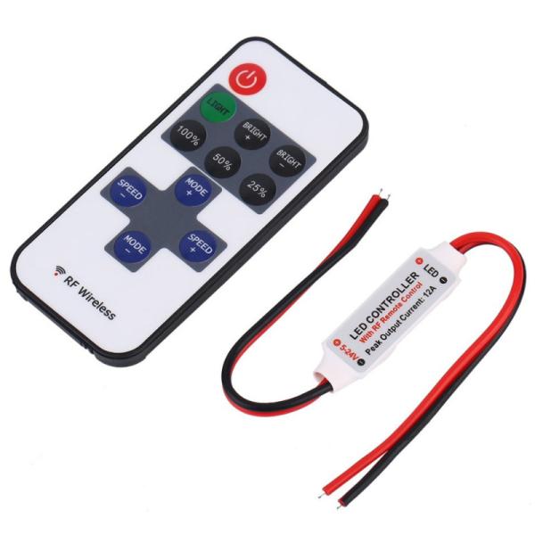 Cheap RF Wireless LED Mini Controller Remote Control For Monochrome Strip Light for sale