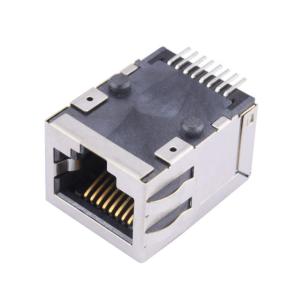 China 8Pin EMI SMT RJ45 Female Connector With Magnetic SMD on sale