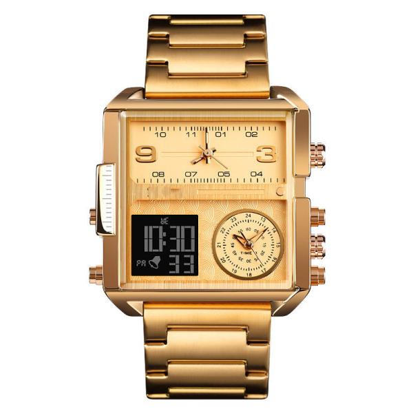 Cheap New Design 1584 Dual Movement Wrist Multifunction Analog Digital Sports Watches for sale