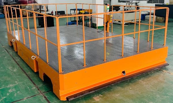 Cheap 10T Automated Guided Vehicle Rail AGV Transfer Cart Remote Control for sale