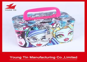 Best Fancy Printing Money Saving Box , Hinged Lid Hand Coin Piggy Bank Tin wholesale