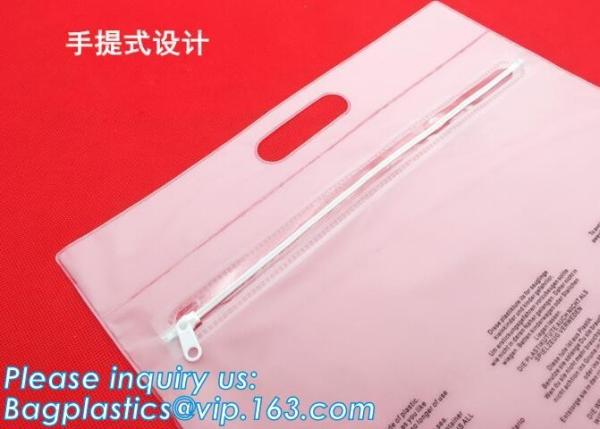 Cheap B6 A5 B5 A4 transparent zipper closure document file folder bags file bag,Promotional Portable Custom Zipper Clear Pvc W for sale