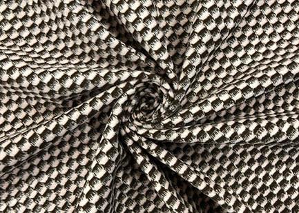 Cheap 160cm Width Polyester Jacquard Fabric Warp Knitting Checked Patterned for sale