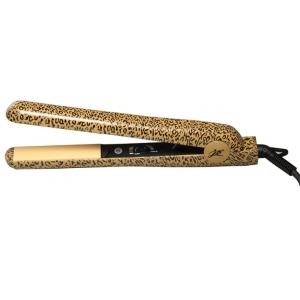 China Pure ceramic Leopard grain temperture control hair straightener iron on sale