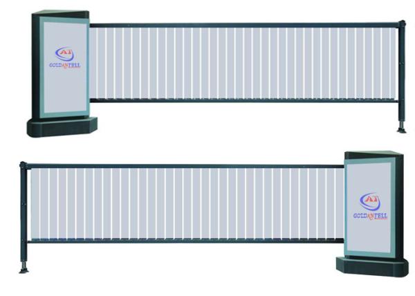 Cheap RS485 Automatic Parking Advertising Barrier Gates With Advertisement 450 * 880mm for sale