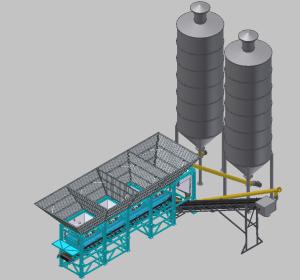 Aggregate Weighing Hopper 13M3 Ready Mix Concrete Batch Plant