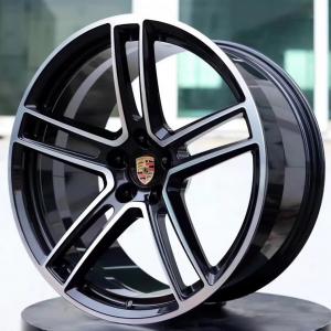 China 20 Inch Porsche Macan Turbo Wheel Black High Gloss Painted Machine Face on sale