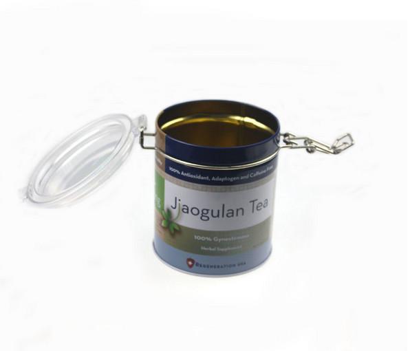 Cheap Bulk round tea tins with clear window for sale