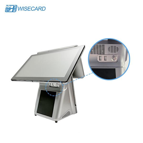 Desktop Dual Screen POS Terminal Double Sided Display RK3399 Processor Wins /