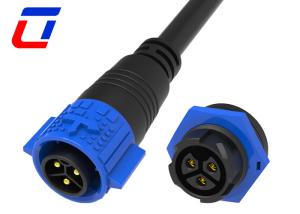 China M19 LED 3 Pin Waterproof Connector Male Cable Female Panel Mount Connector 20A on sale