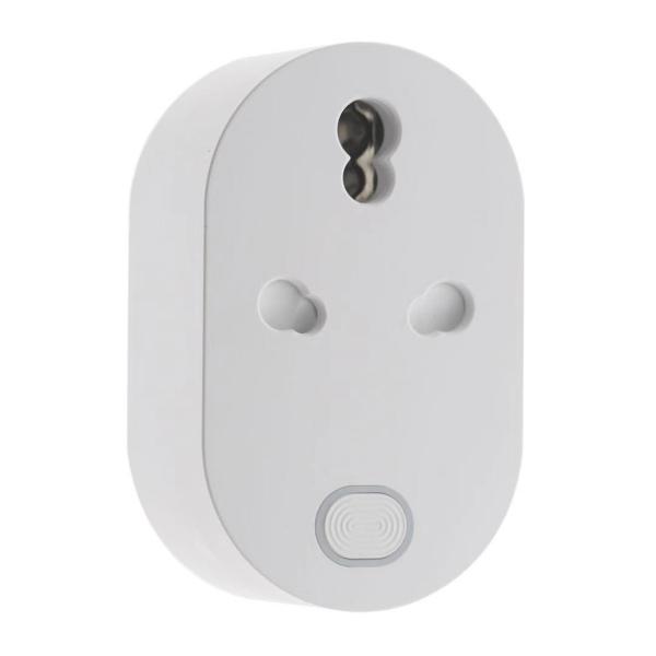 Cheap IND/ZA Smart Wi-Fi/Zigbee Plug, 16A with Energy Monitoring. Space-saving Design for sale