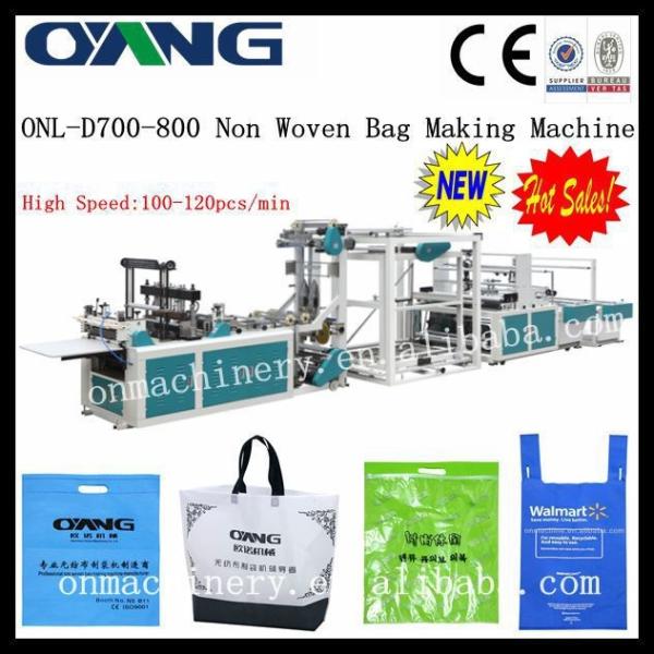 Cheap Servo Motor PP Non Woven Bag Making Machine / Equipment For Non Woven Loop Handle Bags for sale