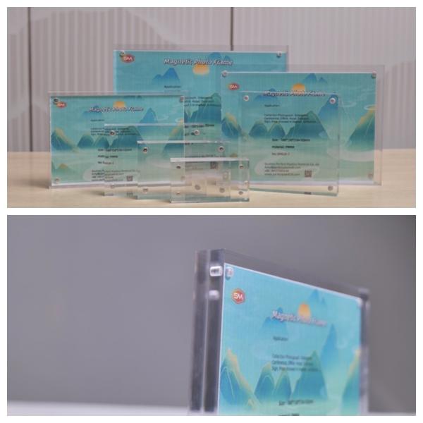Cheap Clear Transparent Picture Magnetic Acrylic Photo Frame Poster Display Stand for sale