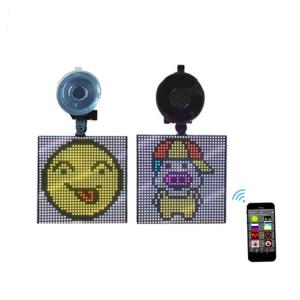 China 128*128 MM Buletooth Smart Car Emoji Led Sign Display on sale