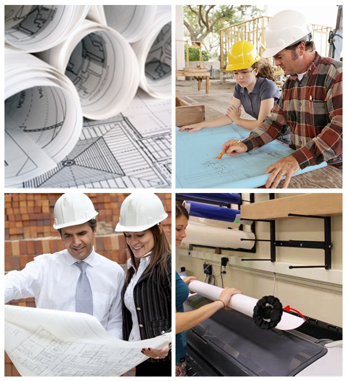  High Printability CAD Plotter Paper For Engineering Design 150ft & 300ft
