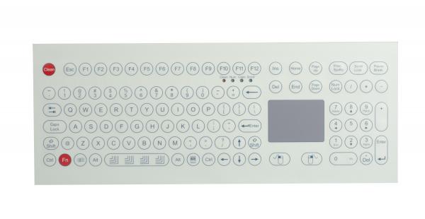 Cheap 108 Keys IP65 Industrial Membrane Keyboard Top Panel Mounting for sale