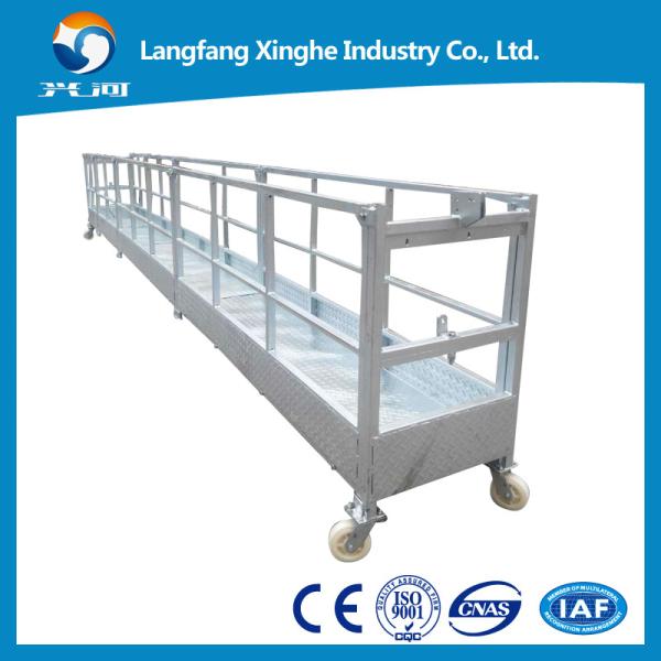 Cheap Temporary window cleaning equipment , zlp630 glass fitting gondola , aluminum zlp800 suspended rope platform for sale