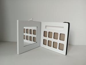 Best C2S Paper Matt Make Up Triangle Eyeshadow Palette 8 Colors With Mirror wholesale