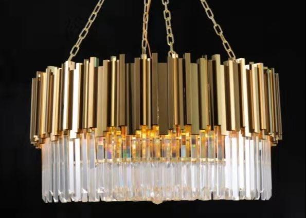 Cheap Large Crystal LED Chandelier Luxury K9 Crystal Hanging Light Living Room Pendant Lamp for sale