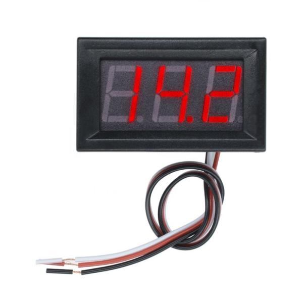 Cheap 0.56 Inch Mini Red Led Display Panel Voltage Meter Voltmeter Home Use Voltage 3 Three Digital Dc 4.5v 30v Three Wires for sale