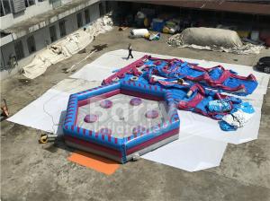 Best Man Standing Meltdown Rotating Inflatable Sports Games with Controller , Kids Sweeper Arm Game wholesale