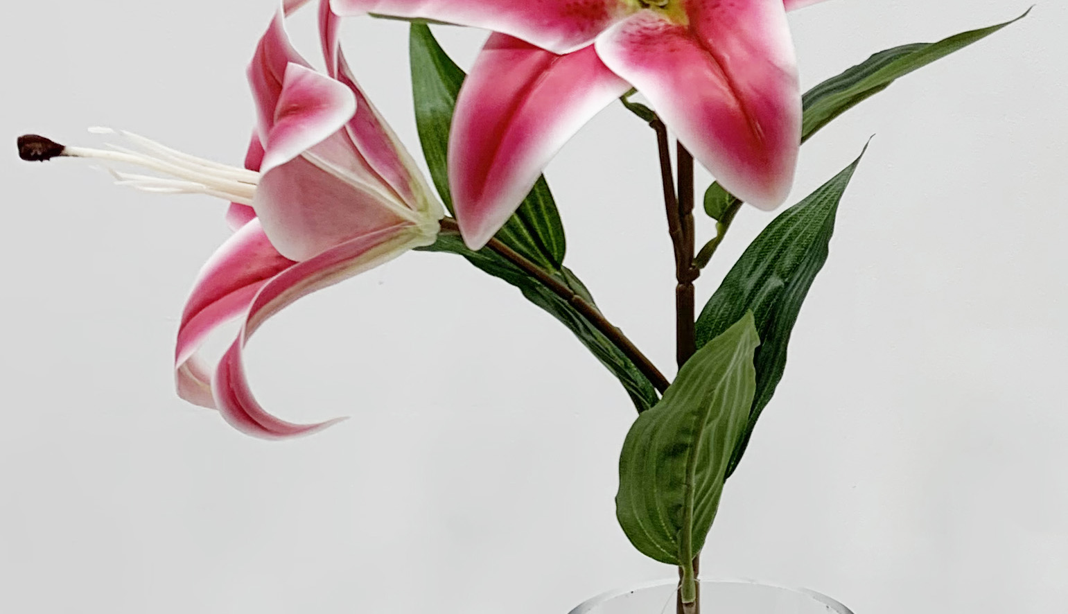 Long - Lasting Multiple Color Artificial Lilies With 3 Flowers And 2 Buds 98 CM