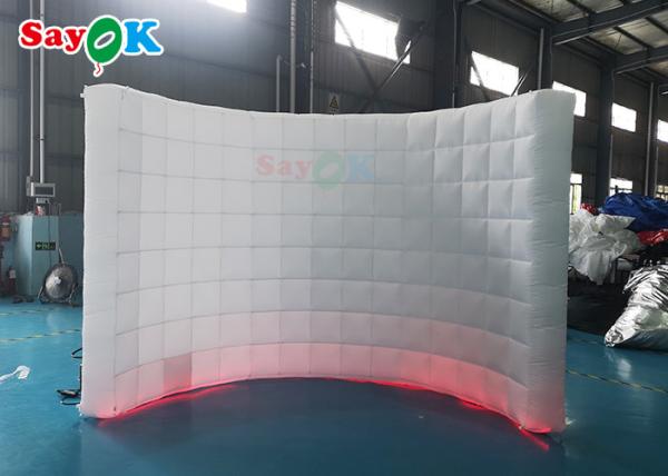 Cheap Event Exhibition Inflatable Photo Booth Wall Background Frame With LED Light for sale