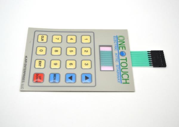 Cheap Flat / Embossed Push Button Membrane Switch Keyboard With LCD Display Window for sale