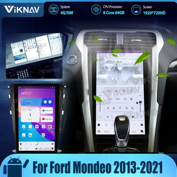 Cheap 13.6Inch Android Auto Car radio For 2013--2021 Ford mondeo GPS Navigation Multimedia Player Wireless Carplay BT 4G for sale