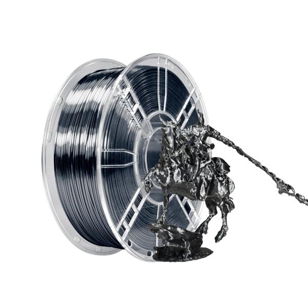 Cheap 100% Bubble Free Toughness Enhanced Silk Iron Black PLA Filament For 3D Printing for sale