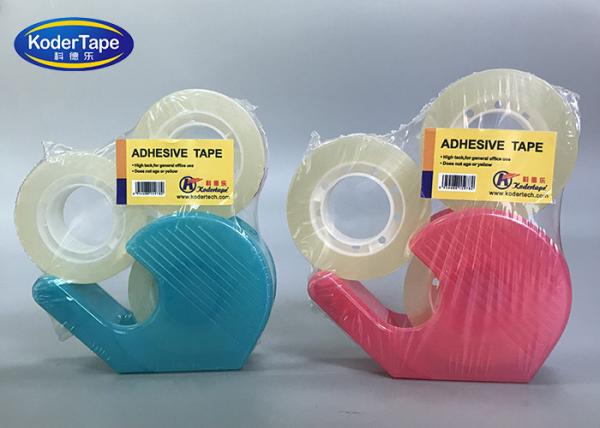 Cheap Office Scheool Bopp Stationery Tape Set 40MIC  Thickness With Tape Dispenser for sale