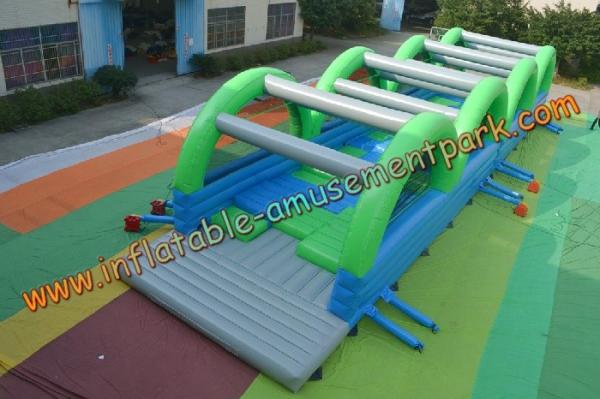 Cheap Anti-UV Inflatables Obstacle Course  , Inflatable Obstacle Jumper 18m for sale