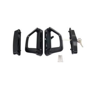 Black D Shaped Door Handles Pull Handle Lock With Key Customizable Design