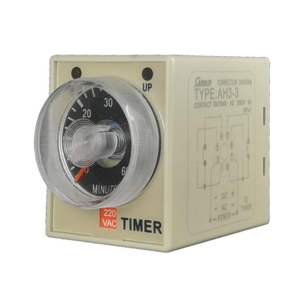 Cheap AH3-3 8 Terminals 10 Minutes 10 Min Timer Time Delay Relay AC 220V for sale