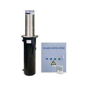 Best Anti-Crash Automatic Bollards Hydraulic Rising Steel Bollard with Reflective Straps, Parking Lot Safety Barrier wholesale