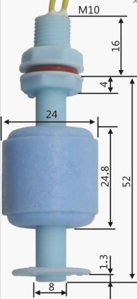 Cheap vertical installation float level switch, ideal for water for sale