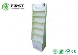 Easy Assembly Promotional Cardboard Paper Floor Display Stand With Customized Printing