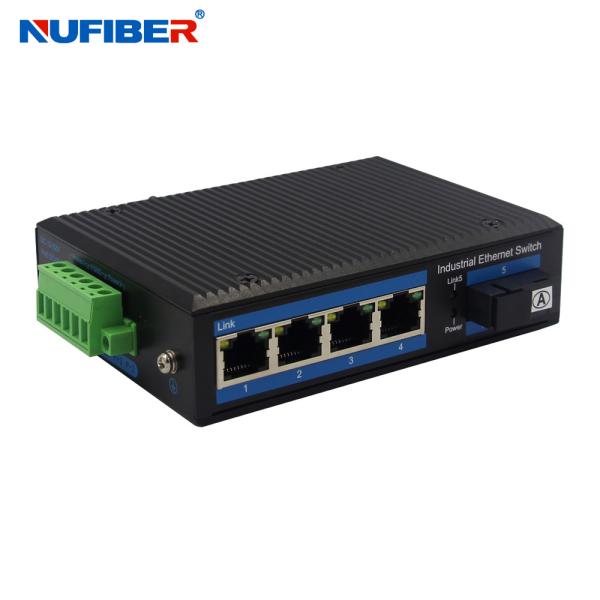 Cheap IP40 Protection 100M Unmanaged Industrial Switch With SM Duplex SC 20km 1310nm for sale