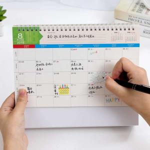 China Small Kids Goal Custom Desk Calendar , Table Tent Calendar With Sticker Notes on sale