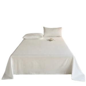 China Grade A 100% Cotton White King Size Bedding Set Plaid Flat Sheet For Bed Bed Sheet Set on sale