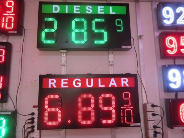 Cheap 20 inch Digital 7 segment display 4 digit wifi temperature led display / led gas price sign for sale