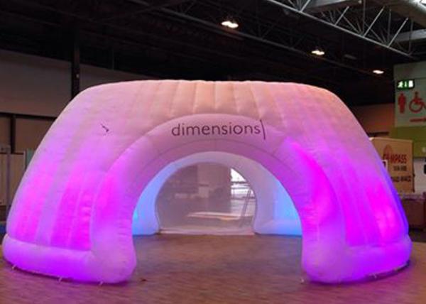 Cheap Logo Printing Inflatable Tent With LED Light , Stretch Tent For Giant Event for sale