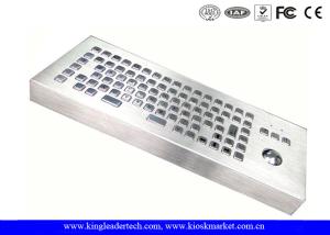 China Vandalism Industrial Computer Desktop Metal Keyboard With Trackball on sale